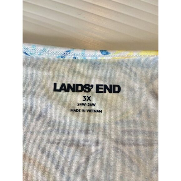 Lands' End Citrus Lemon Lime Women's 3X Ruffle Hem‎ Wrap Sun Dress Swim Coverup - Picture 11 of 15